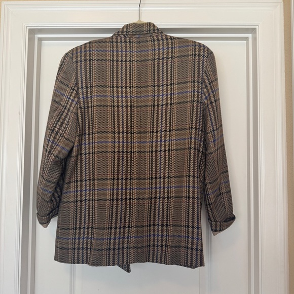 Gianni Sport Vintage Plaid Blazer - Brown and Blue - Picture 2 of 8